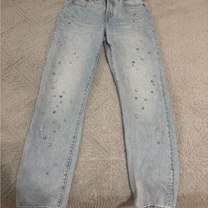 Embellished Light Blue Jeans